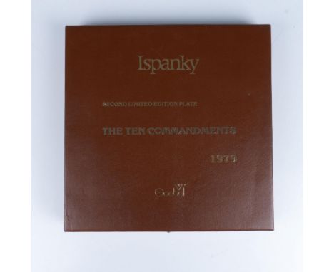 Collectible second limited edition porcelain plate from the Ten Commandments series. Goebel backstamp and numbered. This item