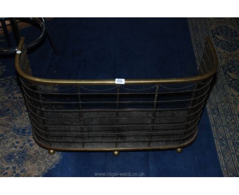 A brass topped Fireguard
