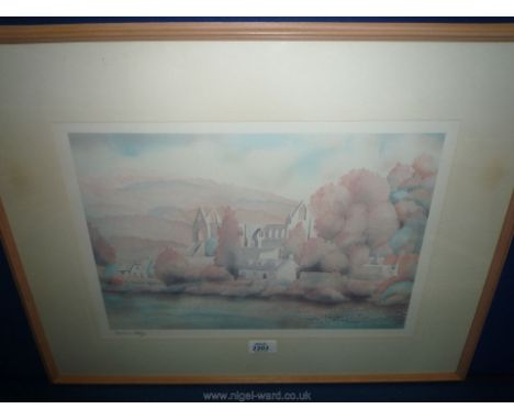 A framed Print of Tintern Abbey.