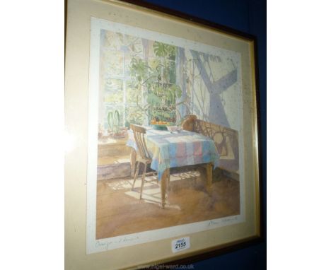 An Anna Williams Print of a kitchen interior scene, entitled 'Orange and Lemons'.
