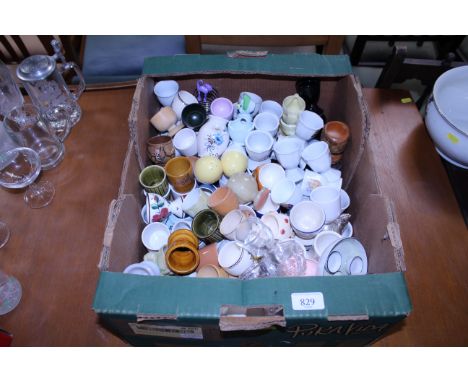 A box containing various egg cups