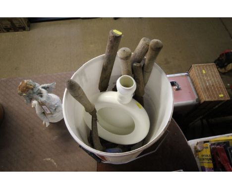 A quantity of vintage hand tools to include scythes; trowels etc