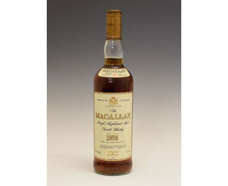 The Macallan 18 Years Old Single Highland Malt Scotch Whisky, distilled in 1976, bottled in 1994, one bottle   Condition: Sea