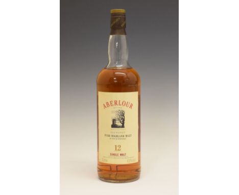 Aberlour Glenlivet 12 Years Old Pure Highland Single Malt Scotch Whisky, one litre bottle   Condition: Seal is good, level is