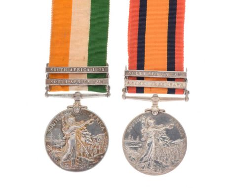 Victorian Queens South Africa Medal 1899-1902 awarded to 3326 Private W Bond of the Kings Royal Rifle Corps with South Africa