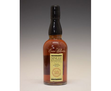 Bottle Evan Williams 1993 single barrel vintage Kentucky straight bourbon whiskey (1)   Condition: Levels appear good and sea