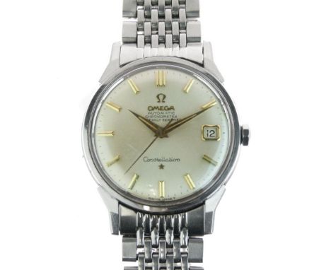 Omega - Gentleman's Constellation Automatic Chronometer, Officially Certified, ref: 168.005, the stainless steel case with si