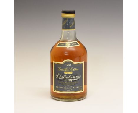 Dalwhinnie Distiller's Edition Single Highland Malt Scotch Whisky, distilled 1981, one bottle   Condition: Seal is good, leve