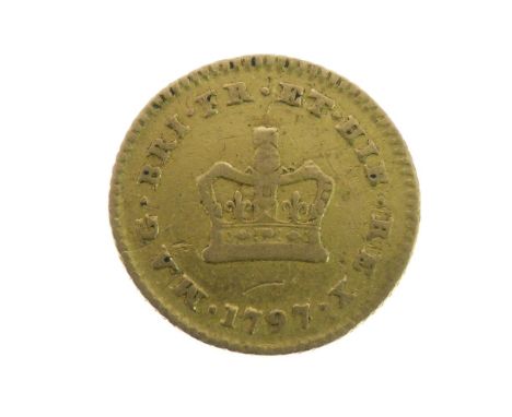 Gold Coin - George III 1/3 Guinea 1797, (first year of issue) with presentation booklet in original box of issue   Condition: