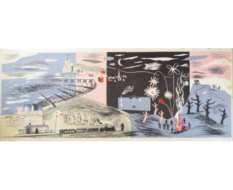 John Piper (1903-1992) - Nursery Frieze II, a colour lithograph, published by Contemporary Lithograph Ltd London, 50cm x 125c