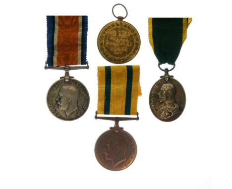 Two British First World War medal groups comprising War Medal and Victory Medal awarded to 1967 WKR IM Line of the Queen Mary