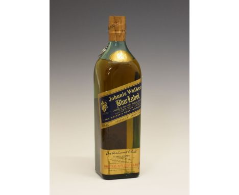 Johnnie Walker Blue Label Blended Scotch Whisky, one bottle   Condition: Seal is good, level is good, label is a little dirty
