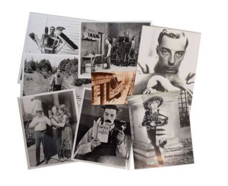 Collection of vintage Buster Keaton photographs of various screen shots in films he starred in to include; The Three Keatons,