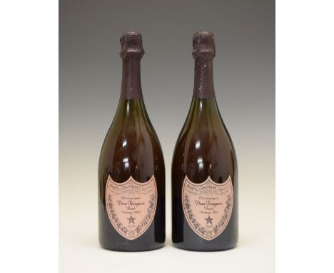 Two bottles Dom Perignon Rosé Champagne 1995 vintage (2)   Condition: Levels and seal are good, minor wear to label and foils
