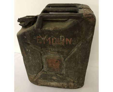 A WWII style British Army Jerry can with war dept arrow, dated 1943.  