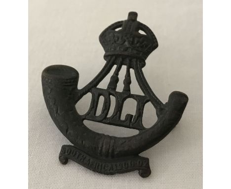 A WWI style Durham Light Infantry Officers bronze cap badge.  2 lug fixings to reverse. 
