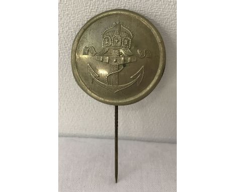 A WWI style German Navy "Kaiserliche Marine" lapel stick pin badge.  These were worn by off duty sailors when in civilian att