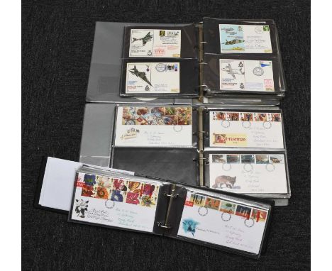 Cover collection in two large binders. One with GB, Channel Islands etc FDCs/Commemorative covers. The other crammed with RAF