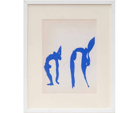 HENRI MATISSE 'Acrobates', original lithograph from the 1954 edition after Matisse's cut outs, printed by Mourlot, 52cm x 42c