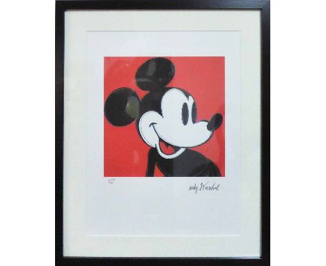 ANDY WARHOL 'Mickey Mouse', lithograph, signed in the plate, pencil numbered 2558/5000, CMOA stamp on reverse, 41cm x 32cm, f