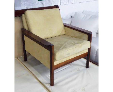 ARMCHAIR, vintage Danish style, matching previous lot.