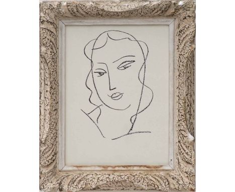 HENRI MATISSE 'Portrait De Femme', Collotype 1962, Edition: 5000, 23cm x 17cm, framed and glazed.