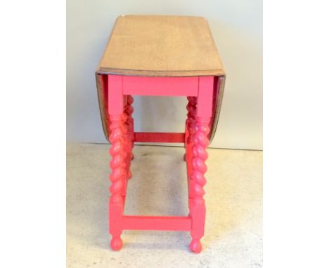 Barley twist gate leg dining table 73 x 125 x 95cm