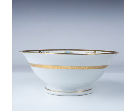 A stunning Pickard China bowl from 1912-1918 featuring an elegant unknown floral and geometric pattern, beautifully accented 
