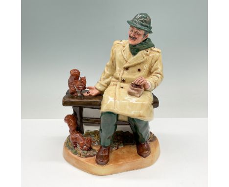 Royal Doulton porcelain figurine titled Lunchtime HN2485, designed by Mary Nicholl and issued in 1973. This charming hand-pai