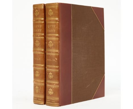 PEPYS, SAMUEL; edited by RICHARD BRAYBROOKE. Memoirs of Samuel Pepys, Esq. F.R.S... London: Henry Colburn, 1825. First editio