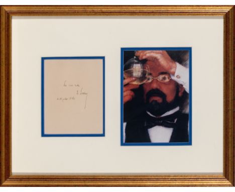 PASTEUR, LOUIS Inscription dated 1884. Ink on a sheet inscribed in Latin "Des vias rectas [By the right roads]/L. Pasteur/16 