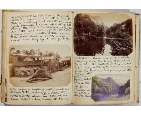 [MANUSCRIPT JOURNAL - GRAND TOUR]ALDEN WEIR, CAROLINE. Liber Amicorum. [A photo-illustrated journal from a European grand tou
