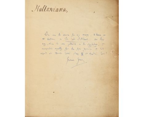 [GREENE, GRAHAM]Hultoniana [Cover title]. London: mid-18th century. Manuscript in ink in at least two period hands, inscribed