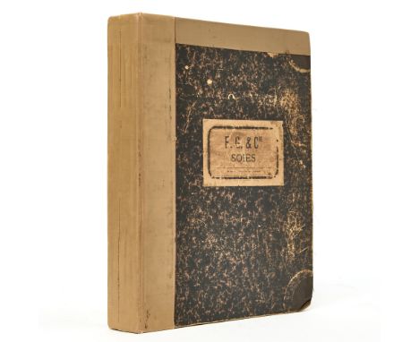 [SAMPLE BOOK - SILK FABRIC]F. G. &amp; CIE. Album of patterned silk fabric samples. Saint-Etienne, France: early 20th century