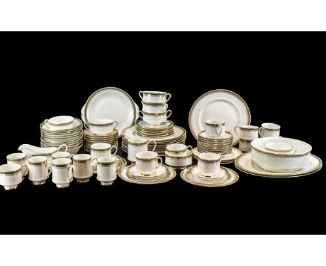 Royal Albert Paragon 'Kensington' Dinner/Tea Service, comprising 12 dinner plates, 10 tea cups and saucers, 12 side plates, 6
