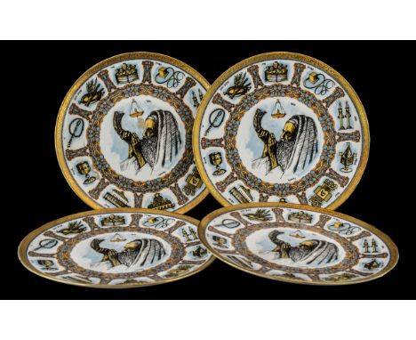 Four Goebel Traditions Plates.   All with boxes and in as new condition.    