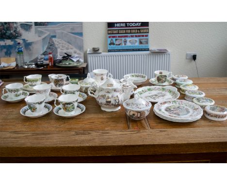 Quantity of Royal Doulton Brambly Hedge Porcelain, comprising Tea Pot, Milk Jug, Sugar Bowl, miniature jug, and Sandwich Plat