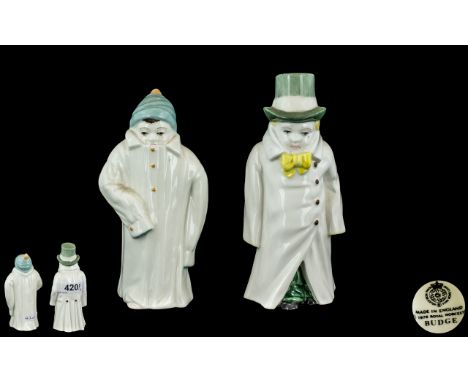 Royal Worcester - Ltd Edition Fine Pair of Hand Painted Candle Snuffers. 1/ ' Budge ' RW4943, Designer James Hadley. Height 9