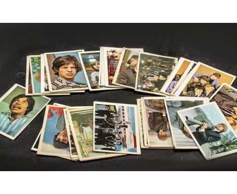 The Rolling Stones - A Scarce Complete Full Set of 1960's Original A.B.C Gum Cards x 40. All In Terrific Condition For Age. 