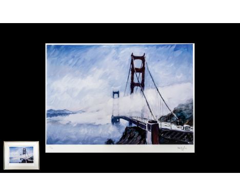 Bob Dylan Limited Edition Signed Giclee Print, titled 'Early Morning, Golden Gate Bridge', release date 2019.  Image size 24"