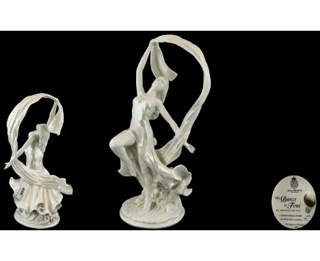 Royal Worcester Figurine The Dance of Time by Maureen Halson limited edition number 1500 of 5000. 12 inches tall. 