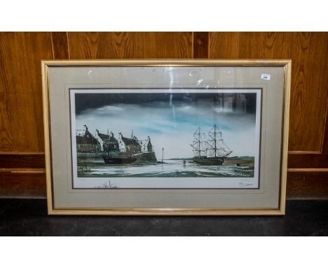 Ship Interest - Limited Edition Signed Print 'The Schooner', by R Folland, pencil signed to bottom right hand side.  Framed a