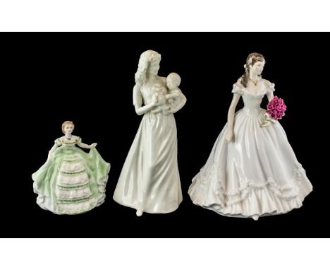 Two Limited Edition Royal Worcester Figures first Teddy number 974 with certificate of authenticity and anniversary figure of