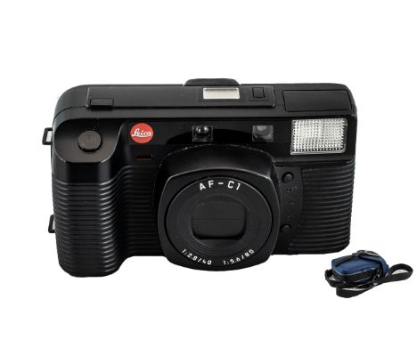 LEICA - AF-CI 35 mm Compact Camera with Built In Flash, Electric Drive, Comes With Soft Blue LEICA Case and Shoulder Strap. A