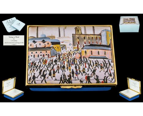 Halcyon Days Enamels - Superb Quality Enamelled on Copper LIdded Box of Numbered and Ltd Edition Issue, This Box Is No 104 of