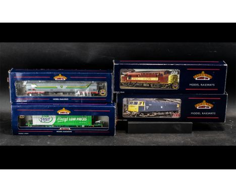Train Interest. A Collection of Bachmann Boxed Trains to include; 100 ton bogie tank wagon tea BP grey 38-112, Class 37/4 die