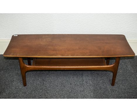 A G Plan Coffee Table, with lower shelf, 16" high x 45" long x 16" depth.