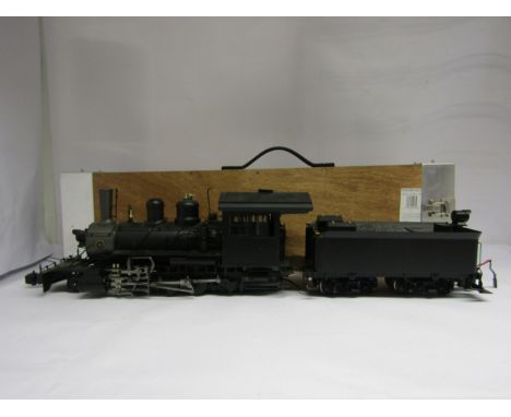 A Bachmann G scale Baldwin Locomotive Works 2-8-0 locomotive and tender, housed in a bespoke fitted carrying case 