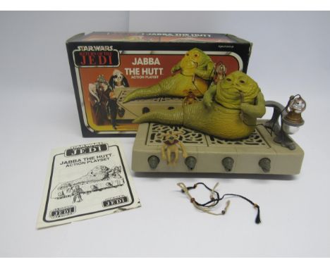An original boxed Kenner Star Wars Return Of The Jedi Jabba The Hutt Action Playset with Jabba and Salacious Crumb figures, p