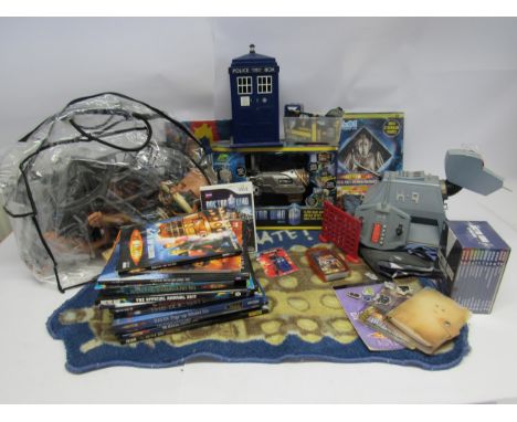 Assorted boxed and loose playworn BBC Doctor Who toys and collectables including remote control K-9 (handset missing battery 